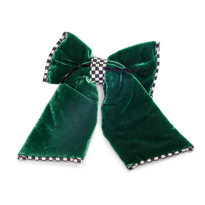 Green Velvet Small Bow image number 1