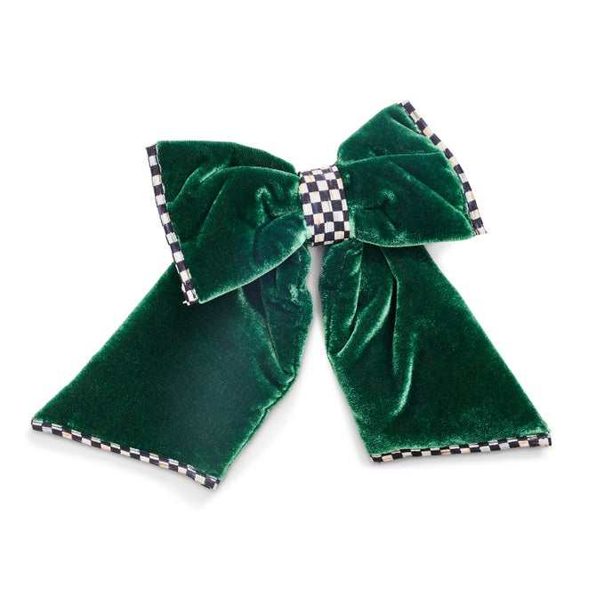 Green Velvet Small Bow image number 0
