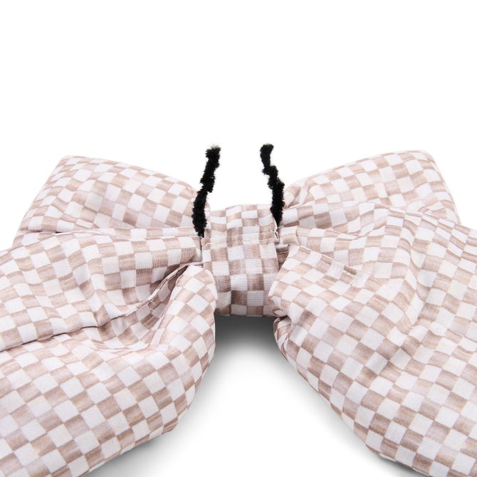 Mocha Check Small Bow image number 2