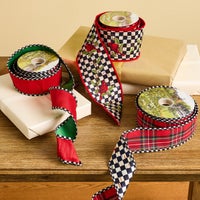Confetti Red and Green 2.5" Ribbon