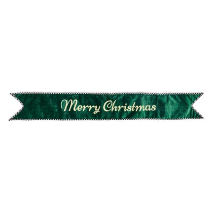 Merry Christmas Green Banner