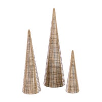 Natural Noel Cone Trees, Set of 3