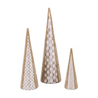 Natural Noel Cone Trees, Set of 3