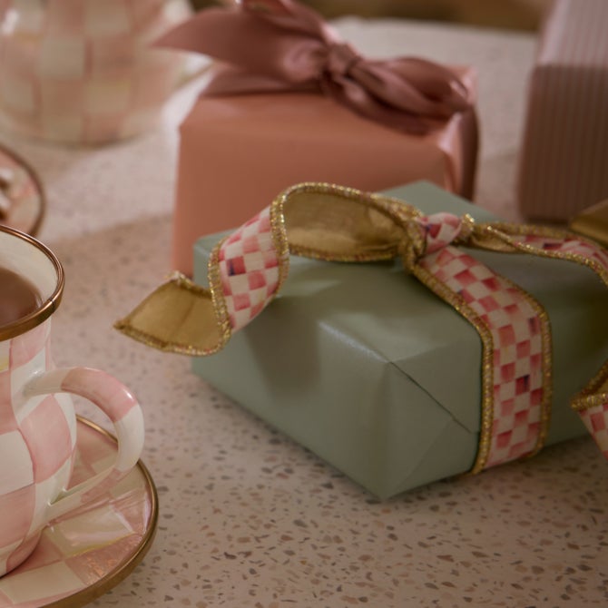 Rosy Check 1" Ribbon image number 1