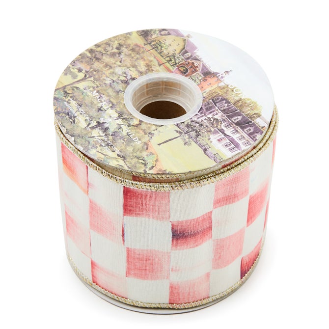 Rosy Check 4" Ribbon image number 1