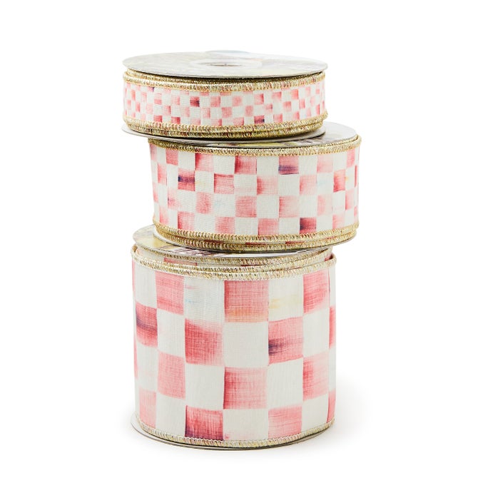 Rosy Check 4" Ribbon image number 2