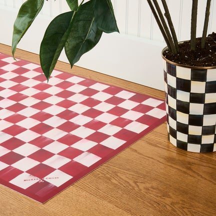 Cherry Check 2' x 6' Floor Mat
