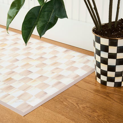 Mocha Check 2' x 6' Floor Mat