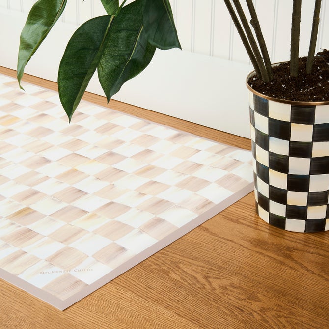 Mocha Check 2' x 6' Floor Mat image number 1