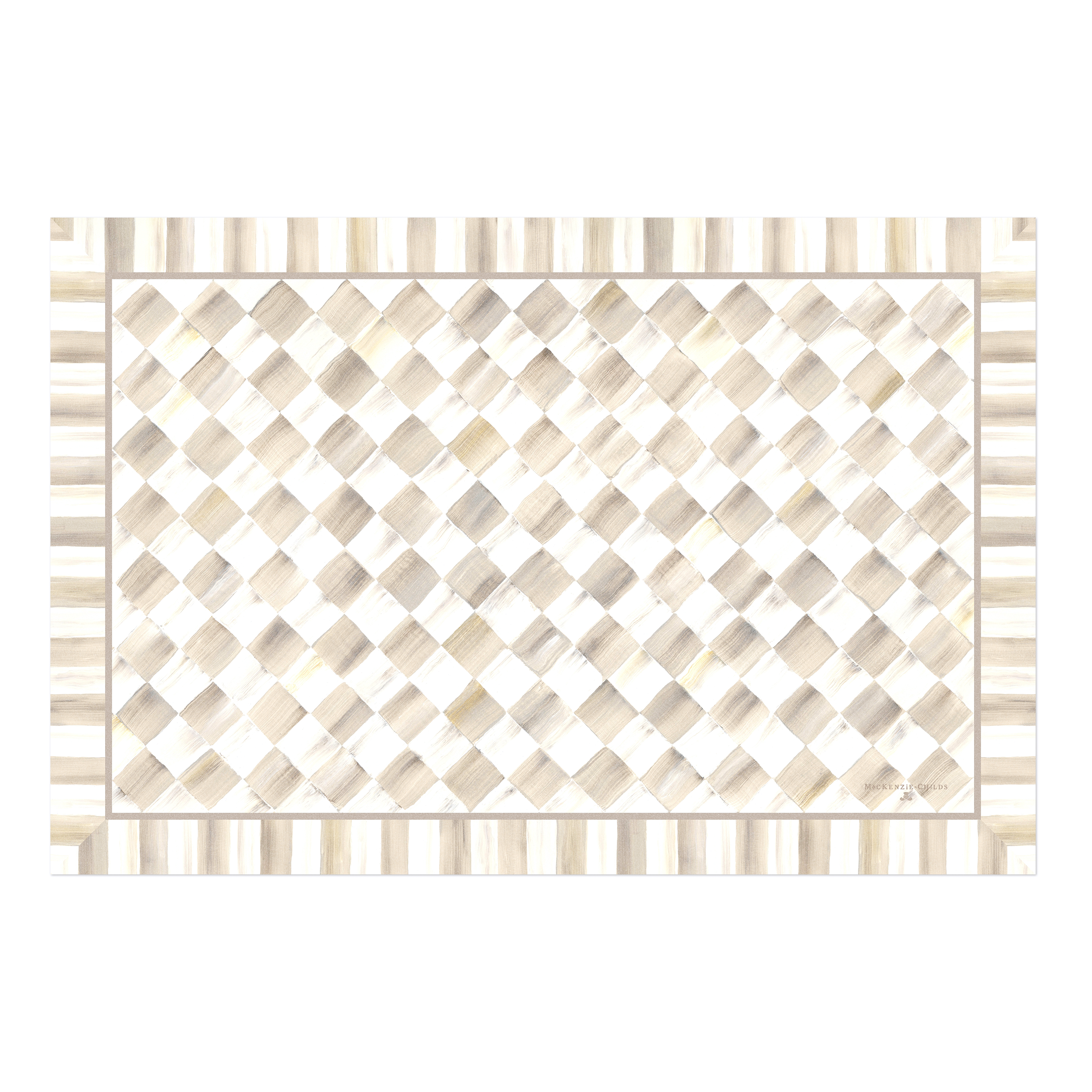MacKenzie-Childs | Mocha Check 2' x 3' Floor Mat