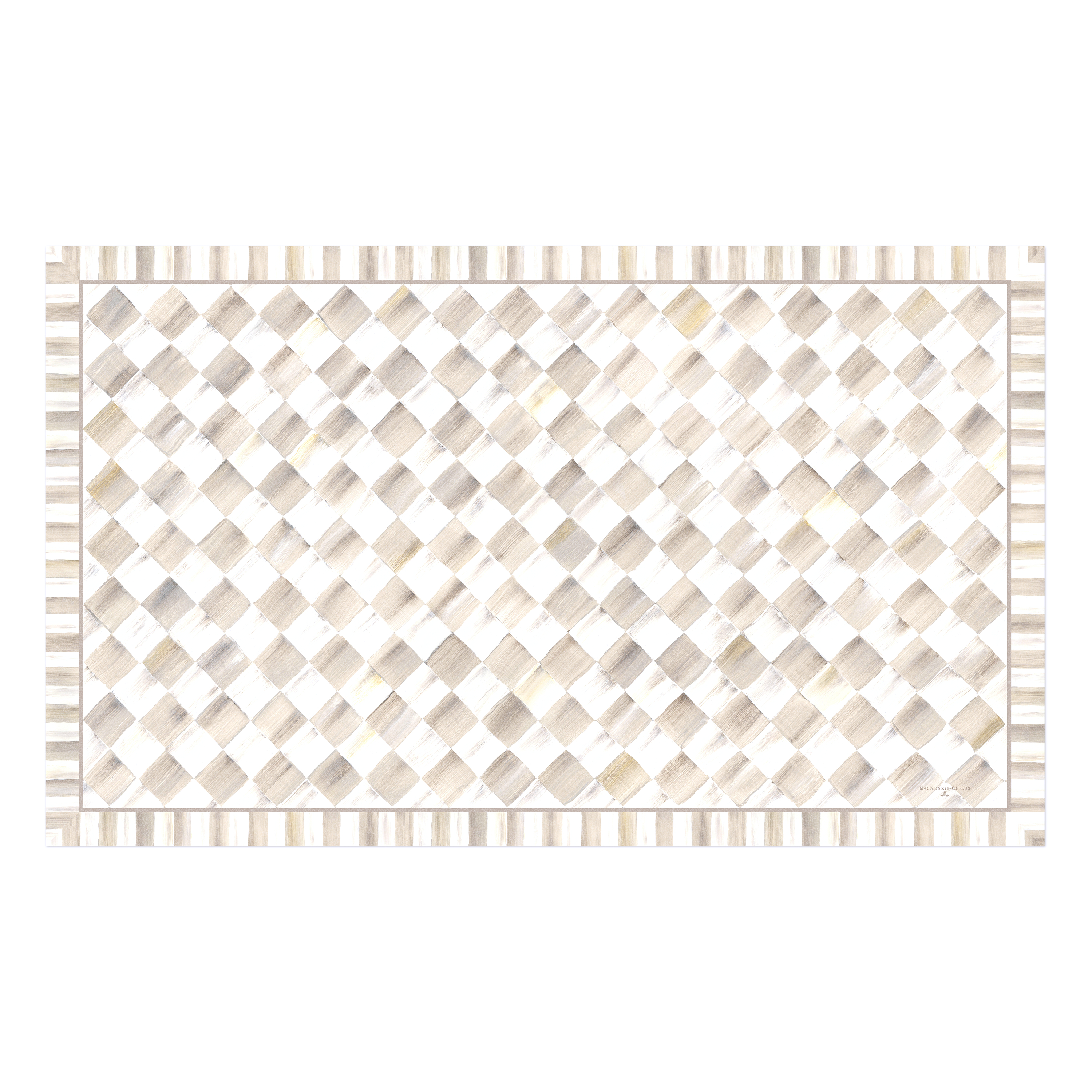 MacKenzie-Childs | Mocha Check 3' x 5' Floor Mat