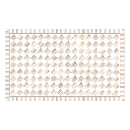 Mocha Check 3' x 5' Floor Mat