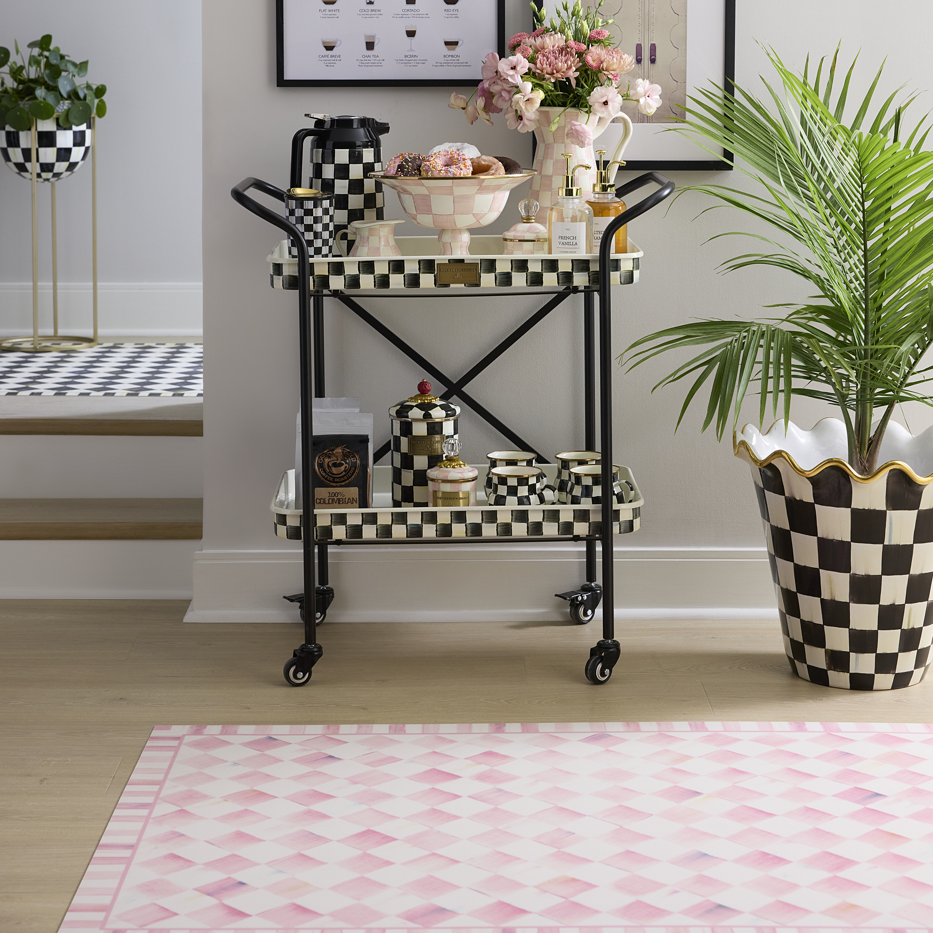 MacKenzie-Childs | Rosy Check 3' x 5' Floor Mat