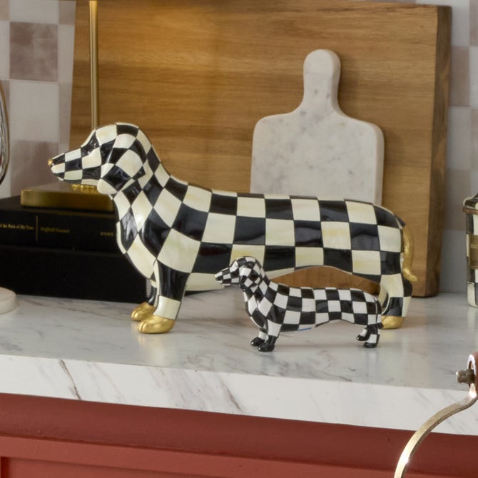 Courtly Check Dachshund Figurine image number 1