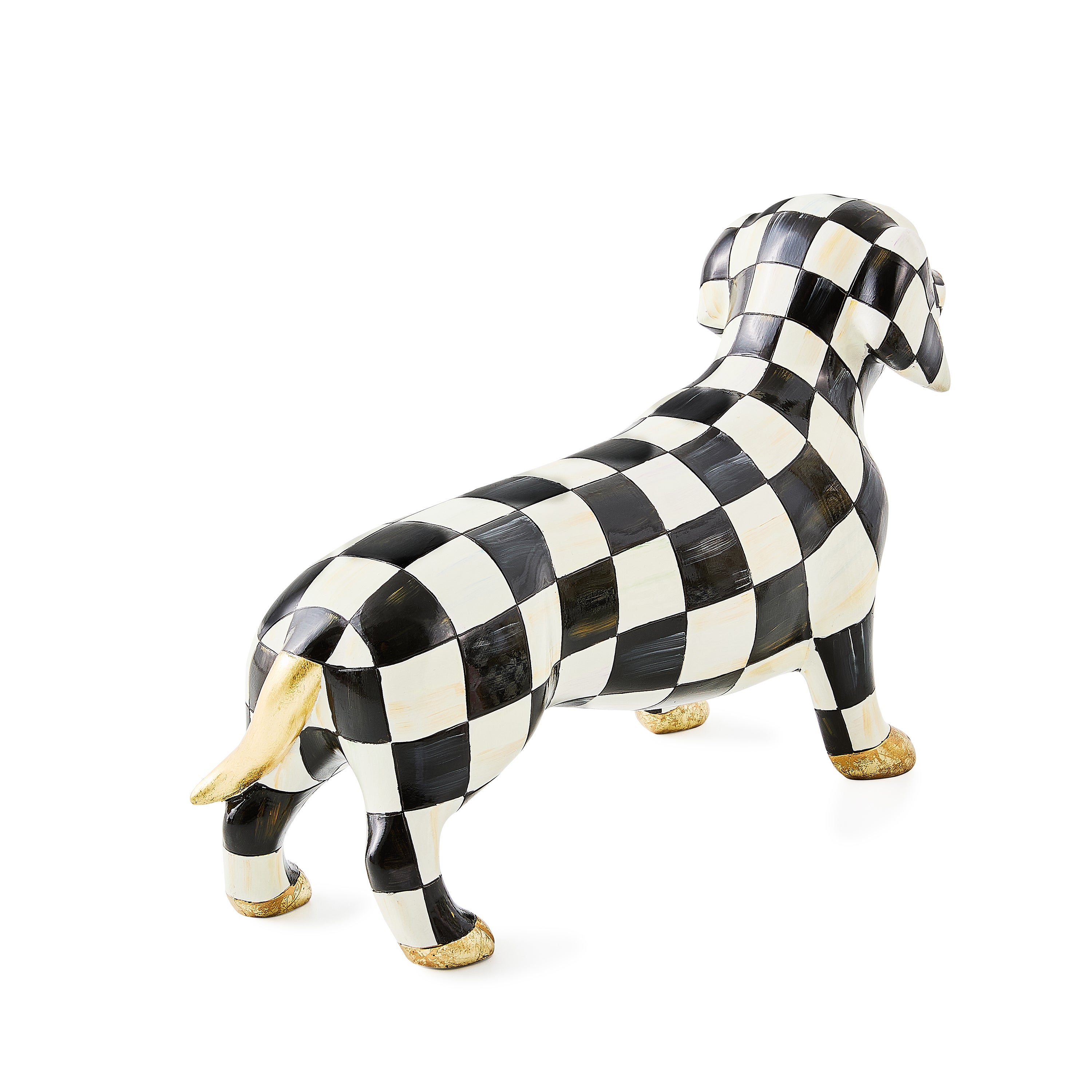 Courtly Check Dog Figurine