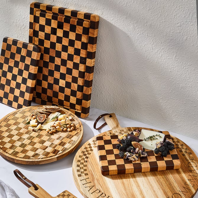 Check Cheese Board Set image number 1