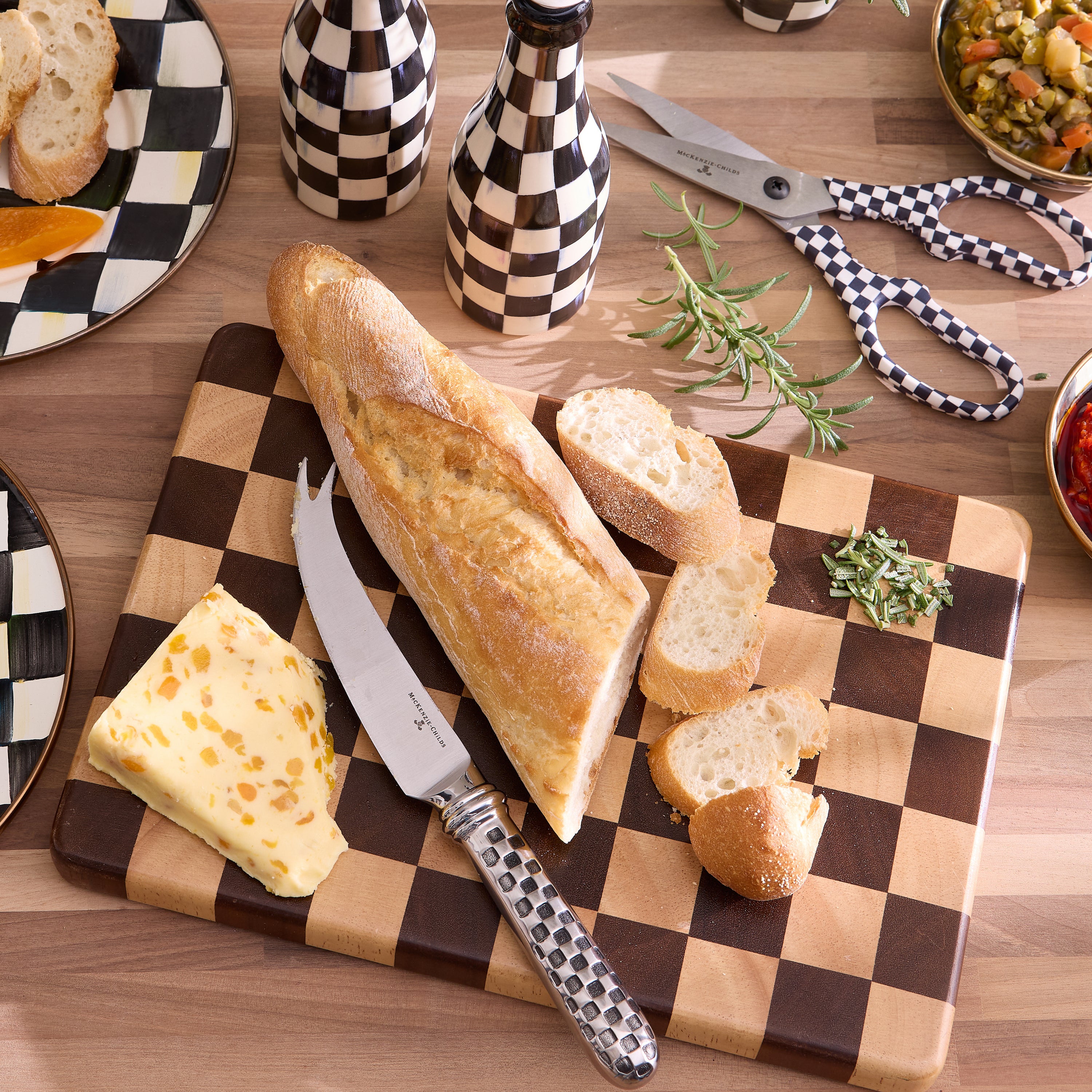 ねずみ　チーズボード　アレッシィ ALESSI MacKenzie-Childs | Check Cheese Board Set