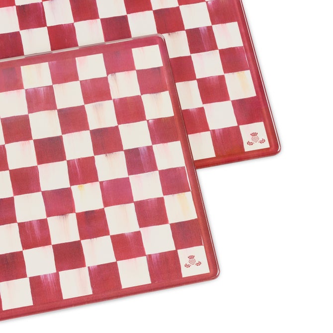 Cherry Check Cutting Board, Set of 2 image number 4