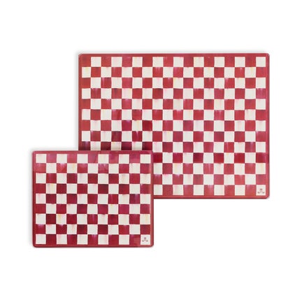 Cherry Check Cutting Board, Set of 2