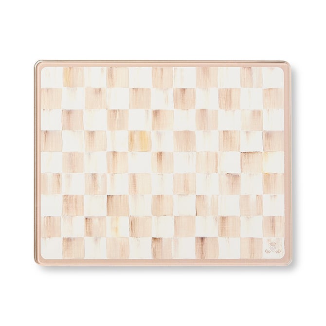 Mocha Check Glass Cutting Boards, Set of 2 image number 1