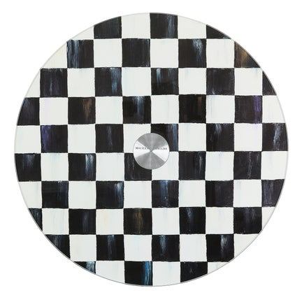 Courtly Check Glass Lazy Susan