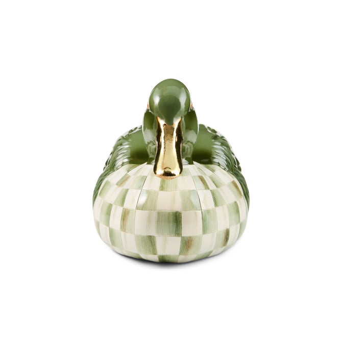 Sage Check Mallard Duck Figurine image number 2