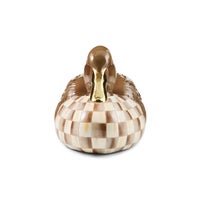 Mocha Check Mallard Duck Figurine
