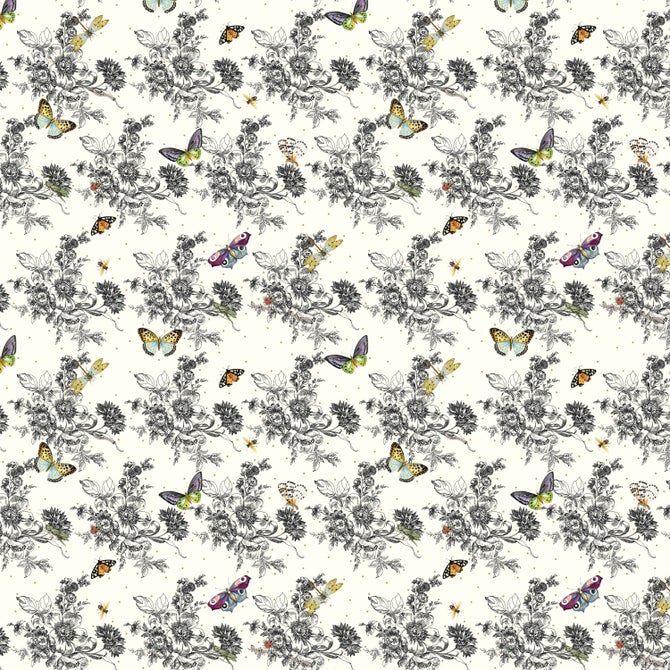 Butterfly Toile Peel & Stick Wallpaper image number 0