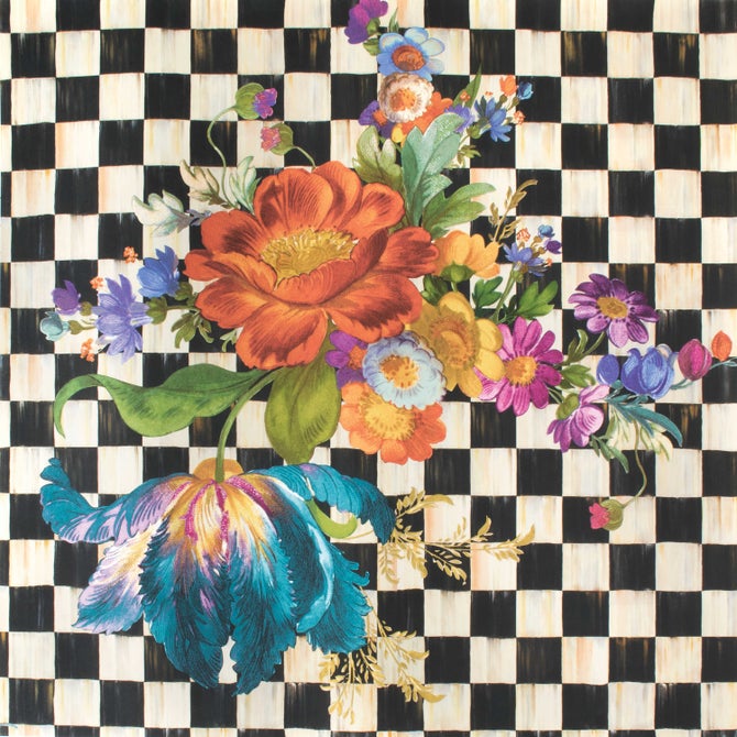 Courtly Flower Market Peel & Stick Wallpaper image number 0