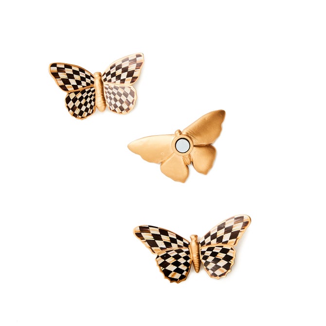 Courtly Check Butterfly Magnets, Set of 3 image number 2