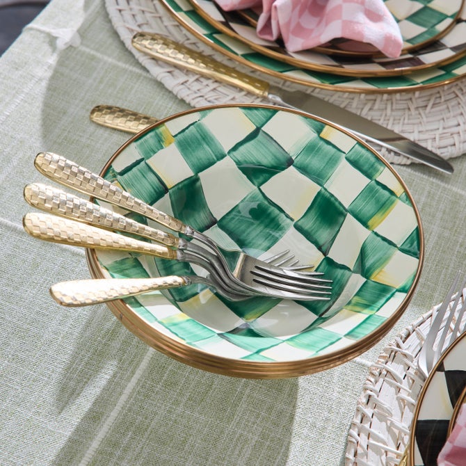Gold Check Flatware 5-Piece Place Setting image number 14