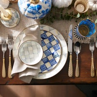 Gold Check Flatware 5-Piece Place Setting