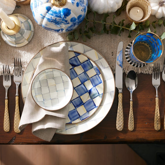 Gold Check Flatware 5-Piece Place Setting image number 5