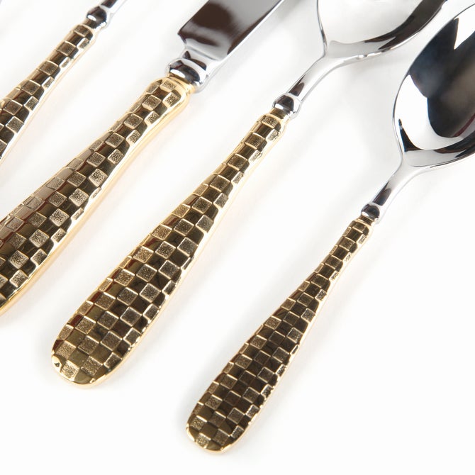 Gold Check Flatware 5-Piece Place Setting image number 13