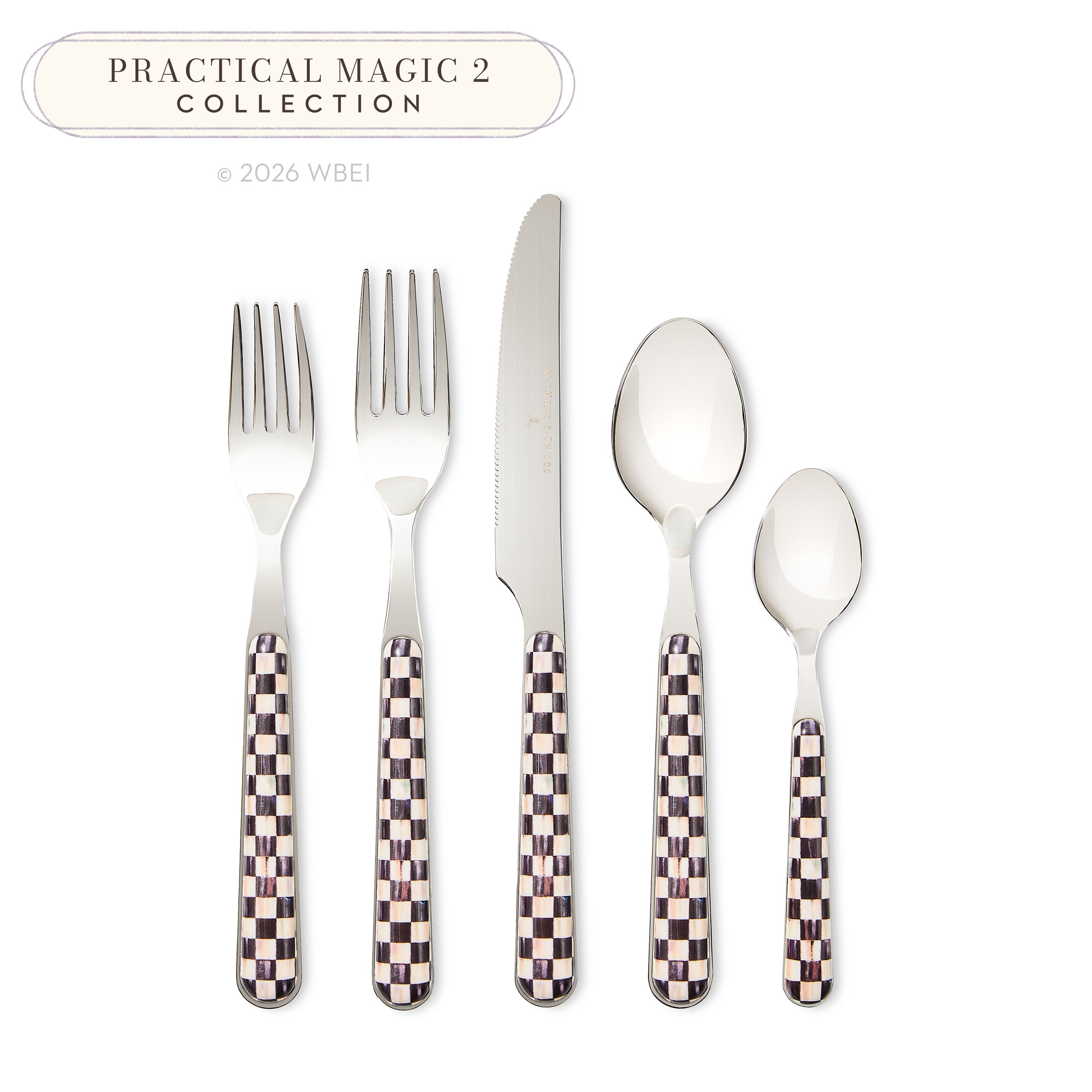MacKenzie-Childs | Courtly Check Bistro Flatware 5 Piece Place Setting