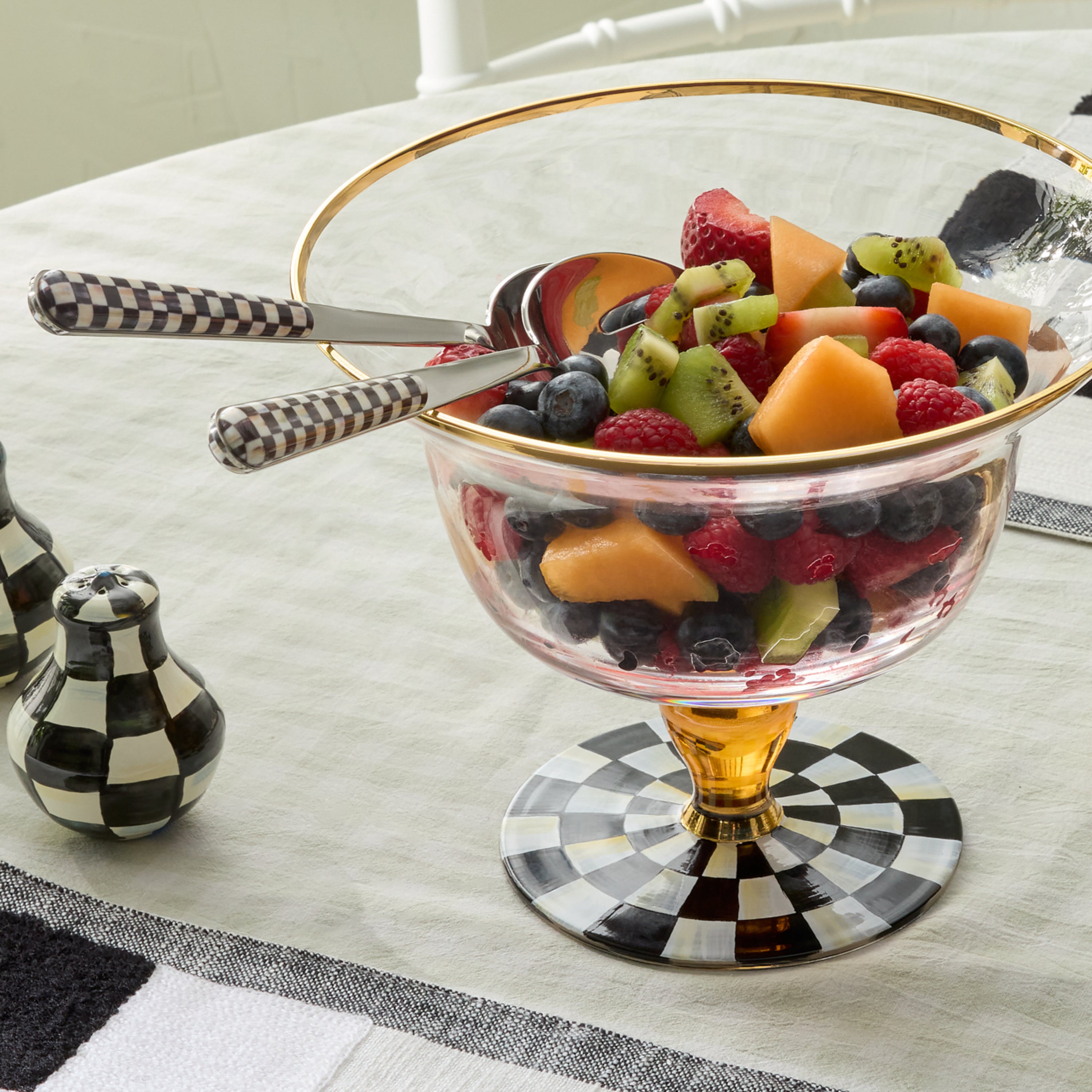 MacKenzie-Childs | Courtly Check Bistro Salad Serving Set
