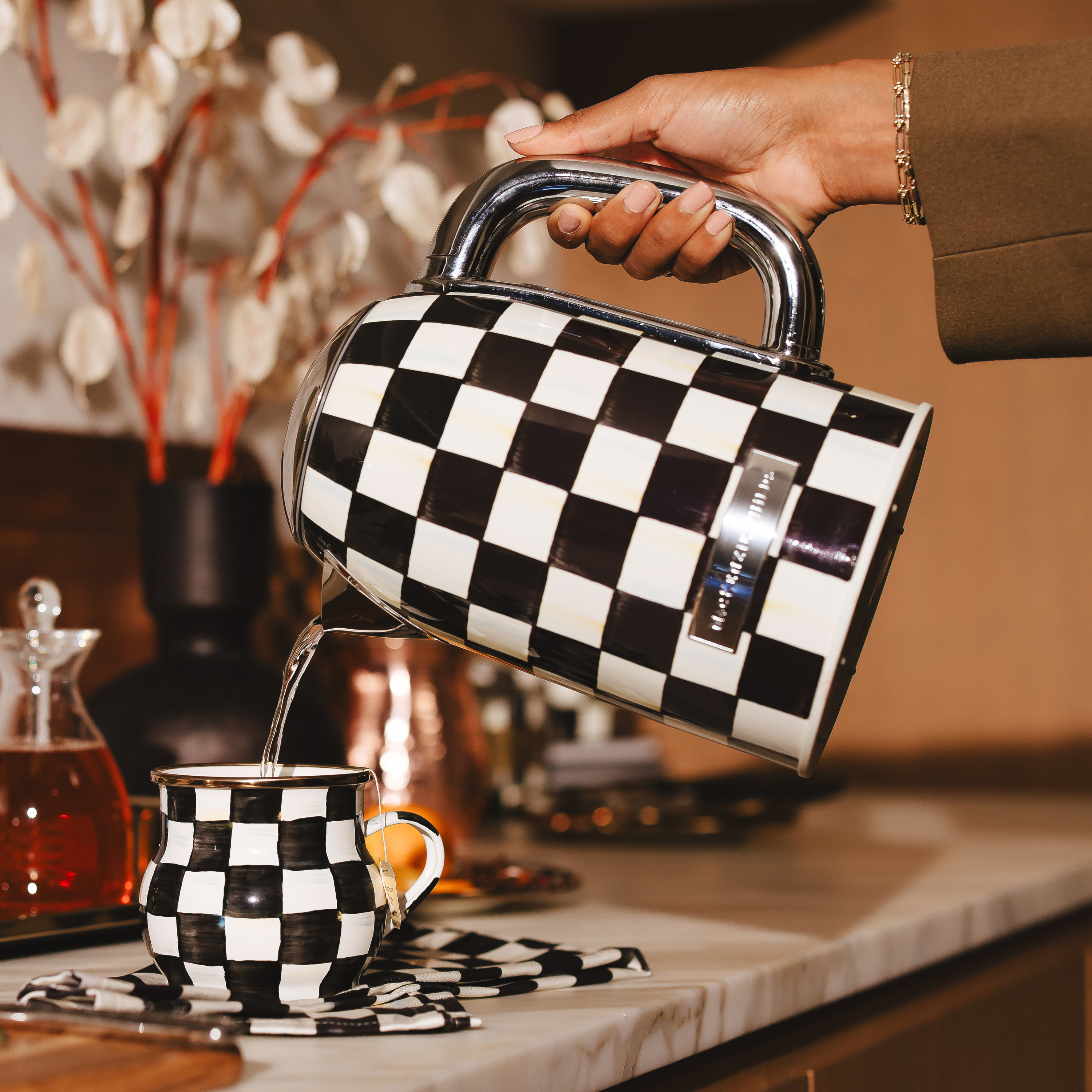 MacKenzie-Childs | Courtly Check Electric Kettle