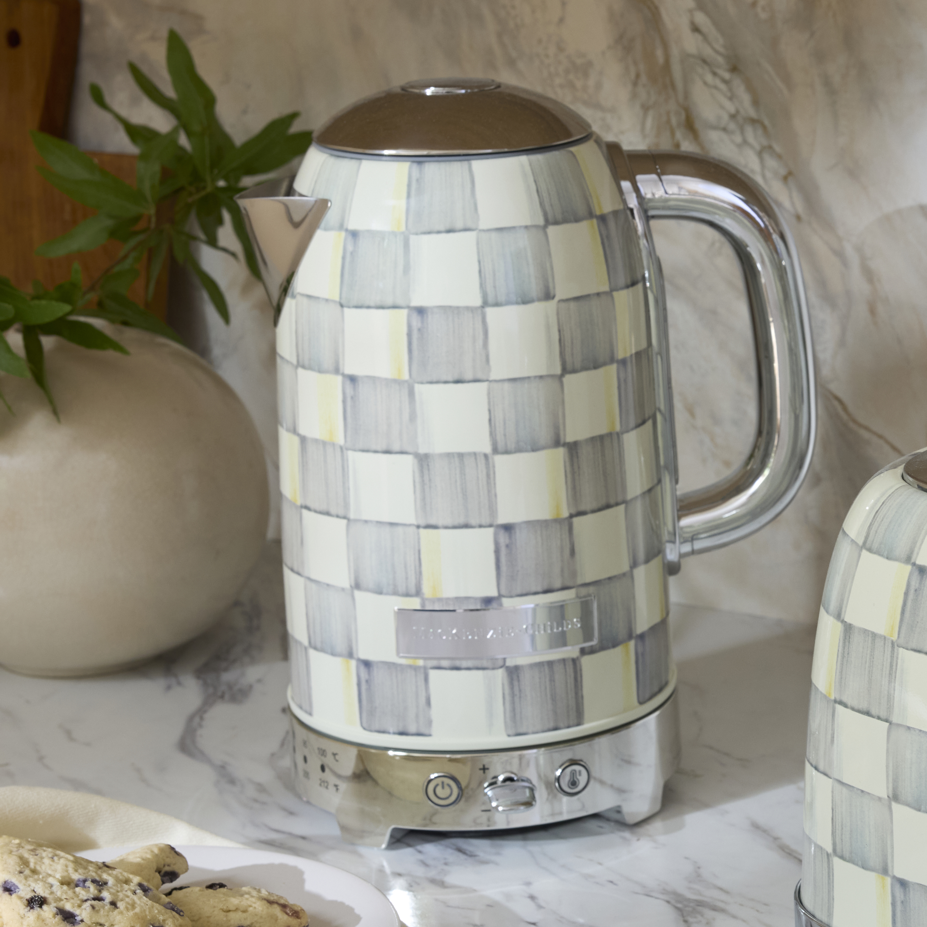 MacKenzie-Childs | Sterling Check Electric Kettle