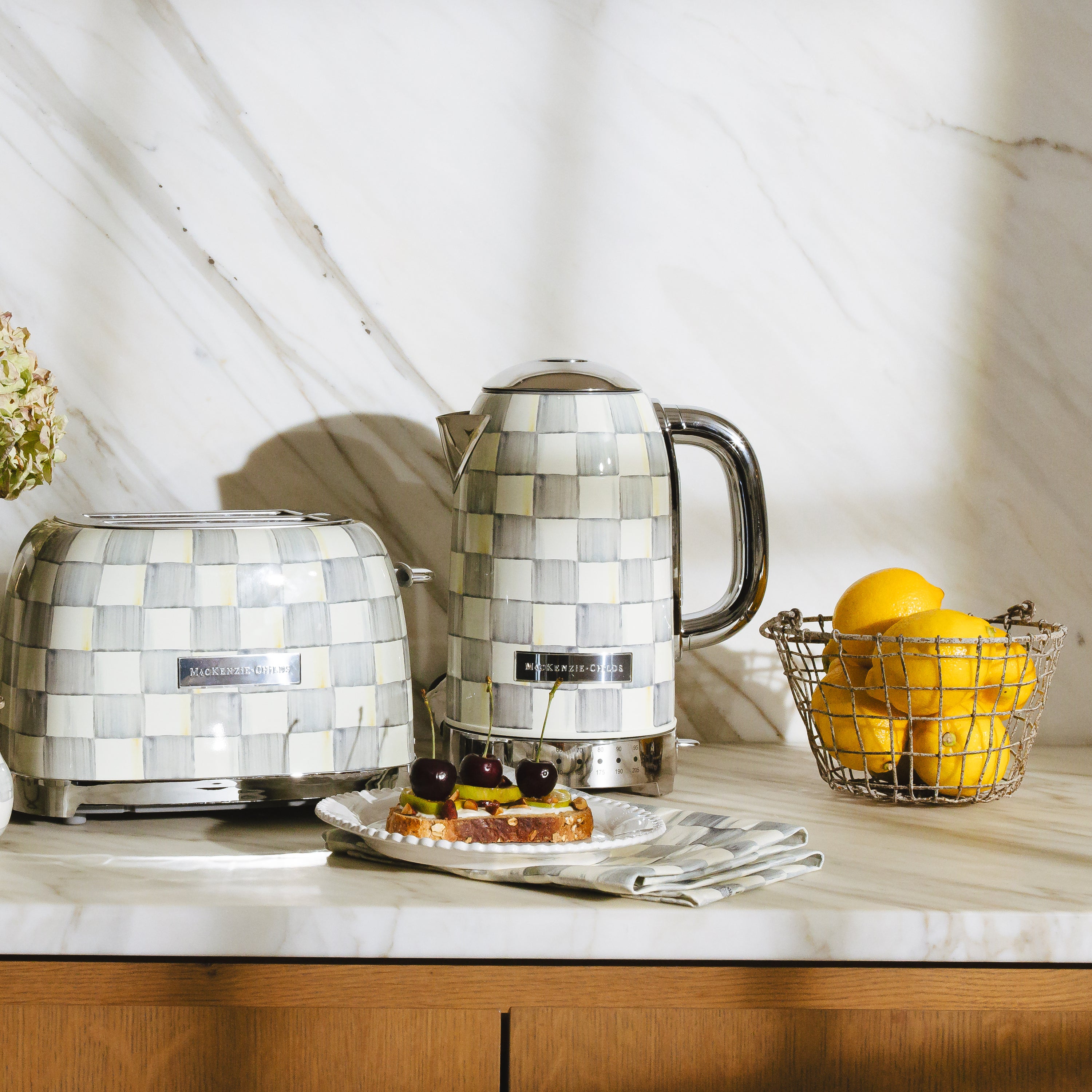 MacKenzie-Childs | Sterling Check Electric Kettle