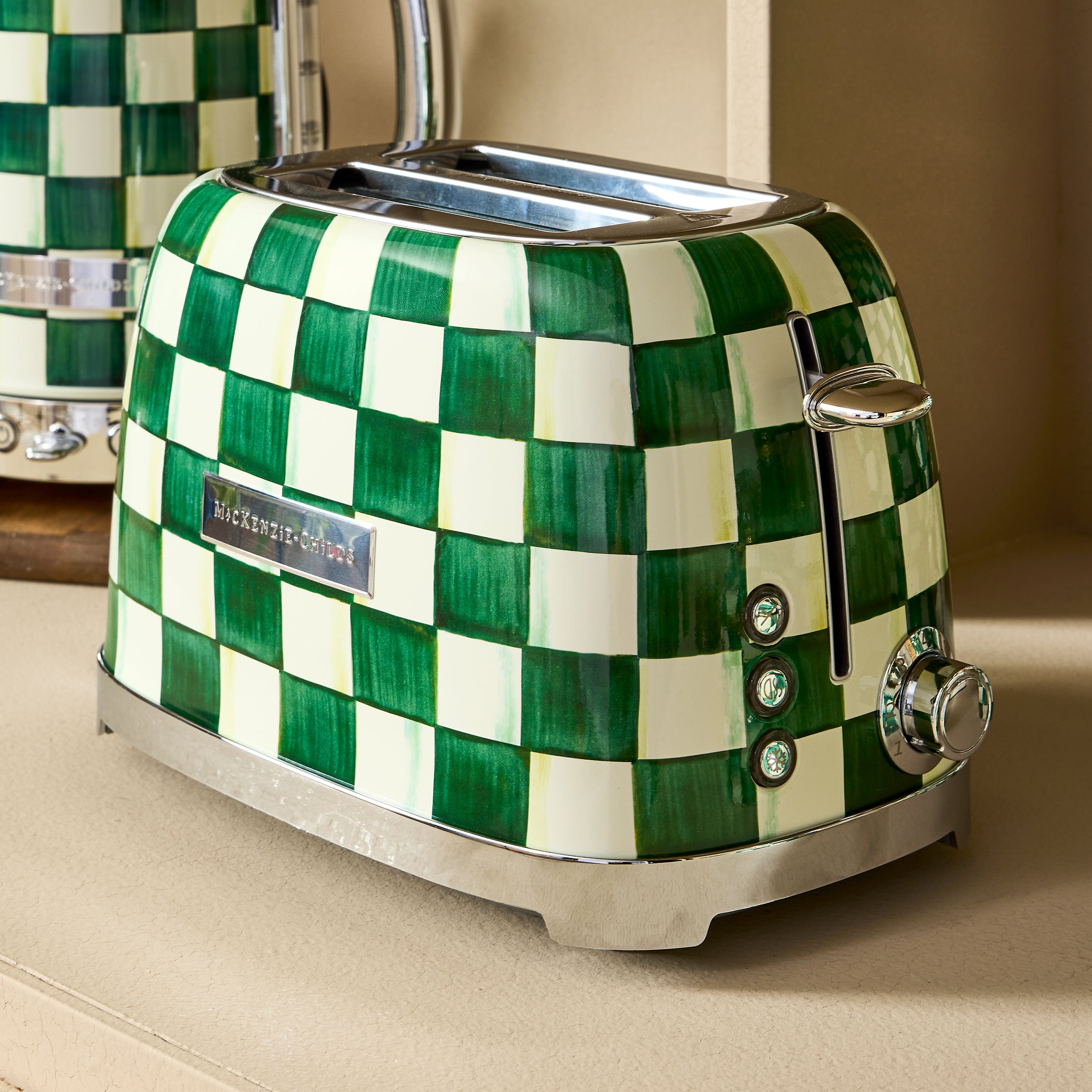 MacKenzie-Childs | Emerald Check 2-Slice Toaster