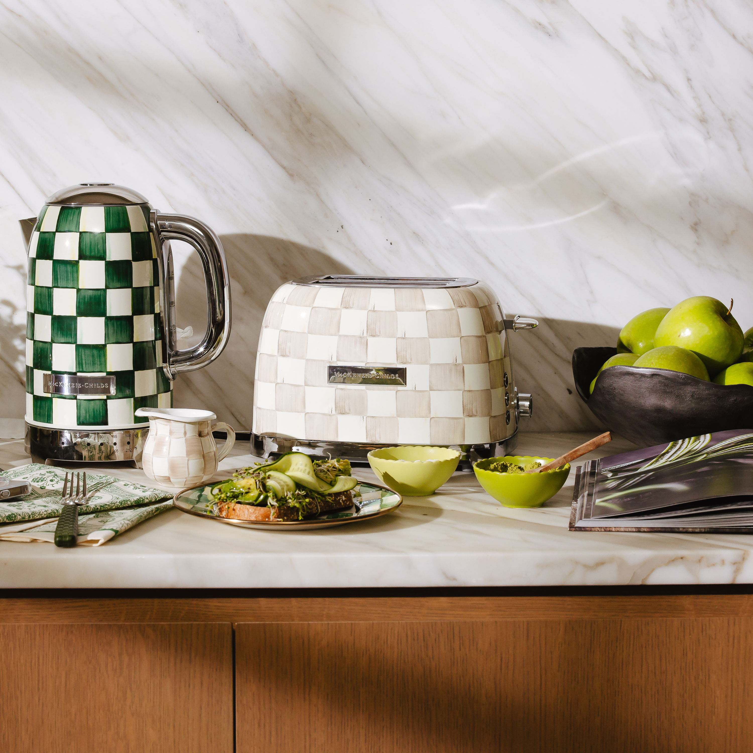 MacKenzie-Childs | Mocha Check 2-Slice Toaster