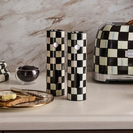 Courtly Check Electric Salt & Pepper Grinder Set