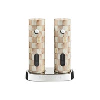 Mocha Check Electric Salt & Pepper Grinder Set