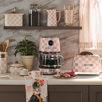 Rosy Check Drip Coffee Maker