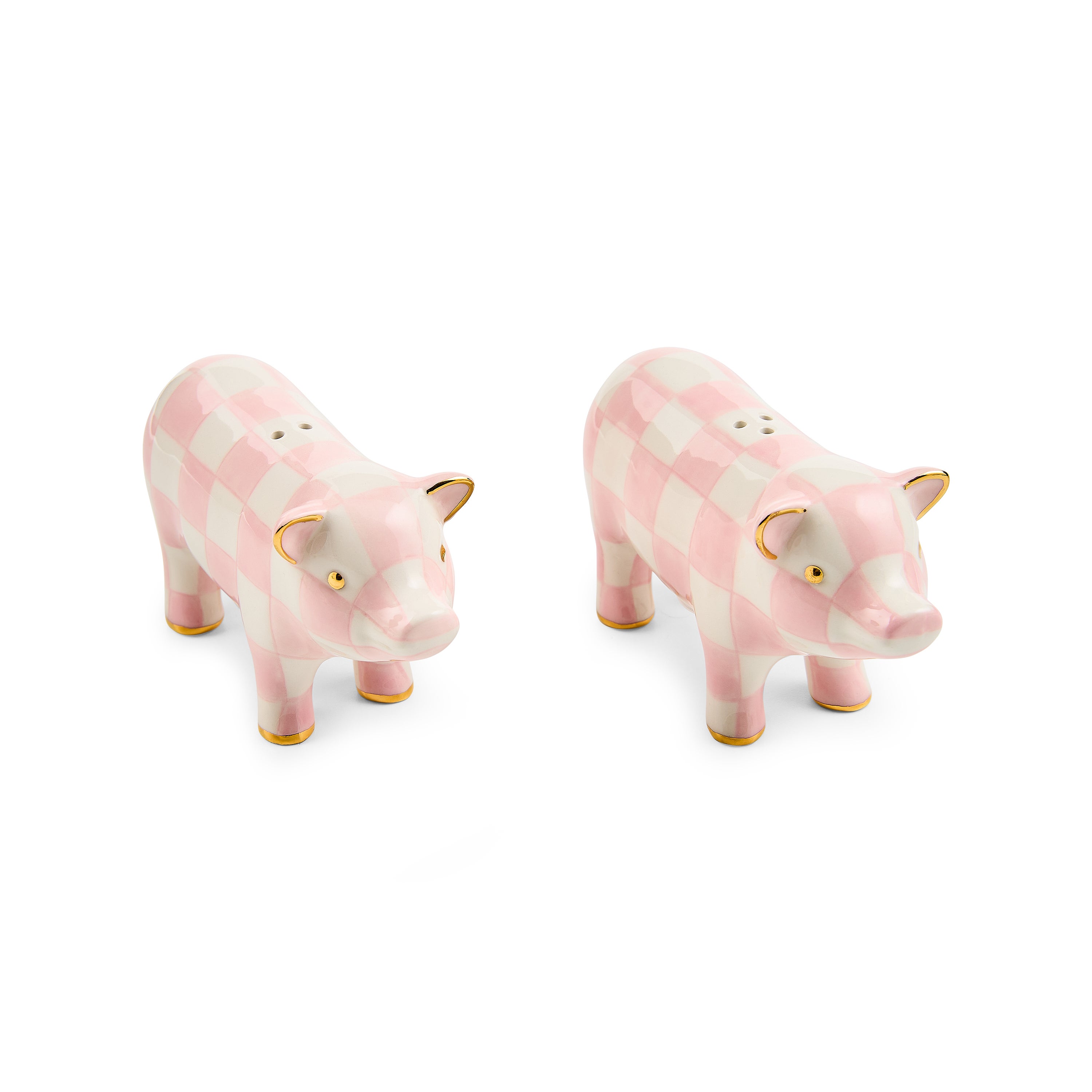 MacKenzie-Childs | Rosy Pig Salt & Pepper Set