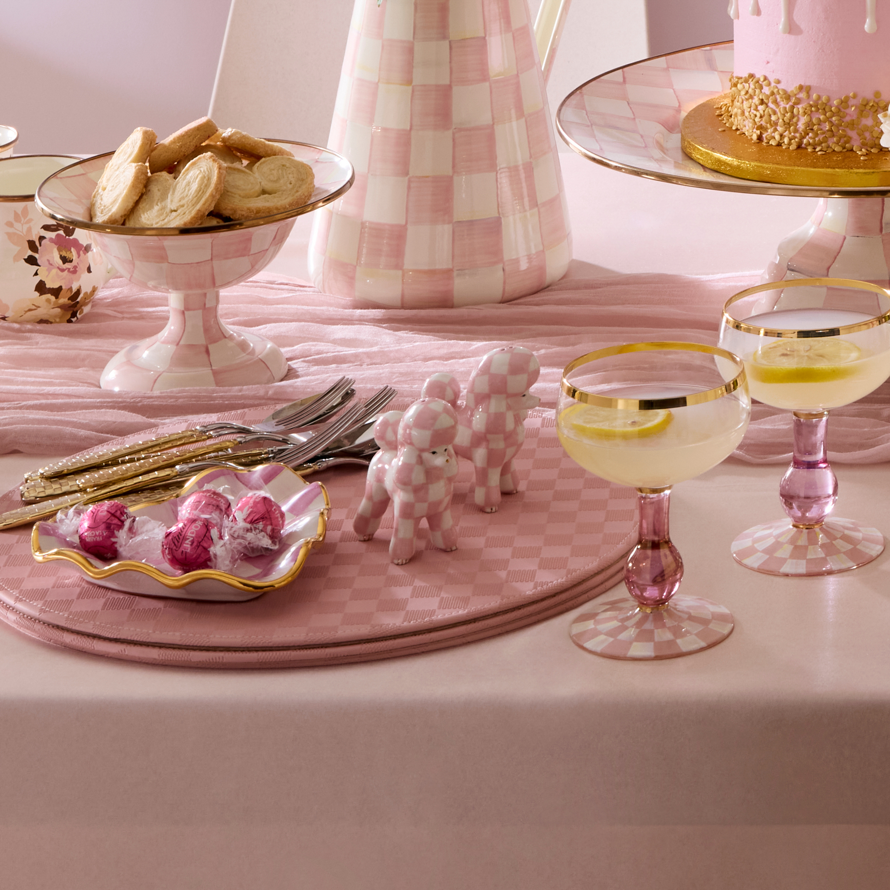 MacKenzie-Childs | Rosy Poodle Salt & Pepper Set
