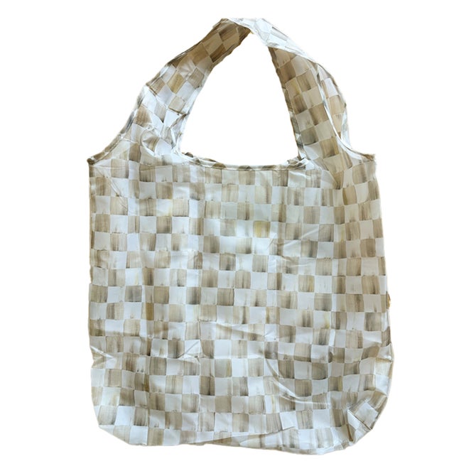 Mocha Check To Go Tote image number 0