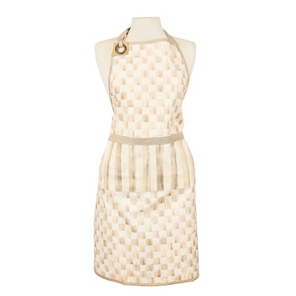 Mocha Check Apron