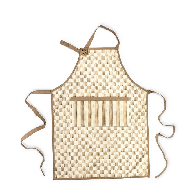 Mocha Check Apron image number 0