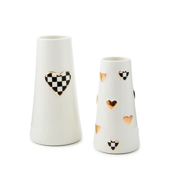 Courtly Check Short Heart Vase image number 3